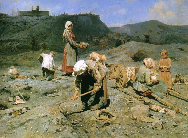 Poor Collecting Coal, Nikolay Bogdanov-Belsky